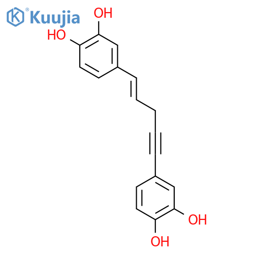 1,2-Benzenediol,4,4'-[(1E)-1-penten-4-yne-1,5-diyl]bis- structure