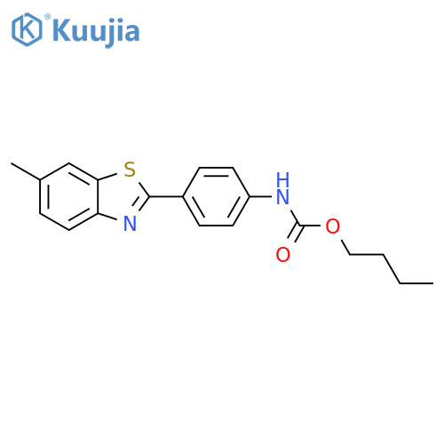 Carbamic acid, [4-(6-methyl-2-benzothiazolyl)phenyl]-, butyl ester structure