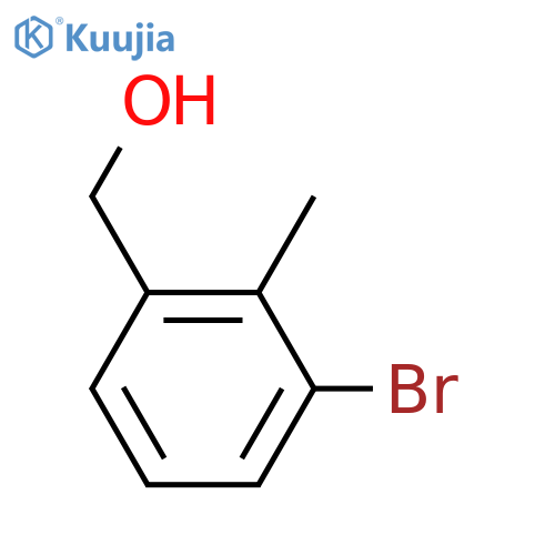 (3-bromo-2-methylphenyl)methanol structure