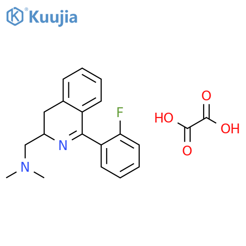 3-Isoquinolinemethanamine, 3,4-dihydro-N,N-dimethyl-1-(2-fluorophenyl)-, ethanedioate (1:1) structure