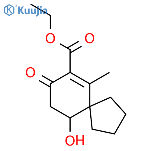 Spiro[4.5]dec-6-ene-7-carboxylic acid, 10-hydroxy-6-methyl-8-oxo-,ethyl ester structure