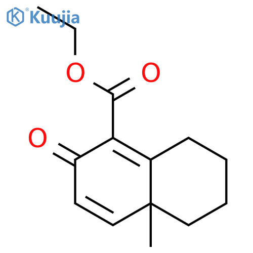 1-Naphthalenecarboxylic acid,2,4a,5,6,7,8-hexahydro-4a-methyl-2-oxo-, ethyl ester structure