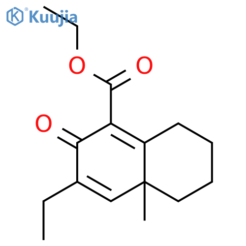 1-Naphthalenecarboxylic acid,3-ethyl-2,4a,5,6,7,8-hexahydro-4a-methyl-2-oxo-, ethyl ester structure