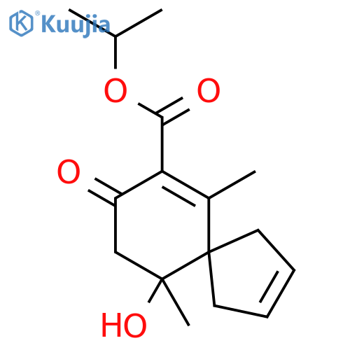Spiro[4.5]deca-2,6-diene-7-carboxylic acid,10-hydroxy-6,10-dimethyl-8-oxo-, 1-methylethyl ester structure