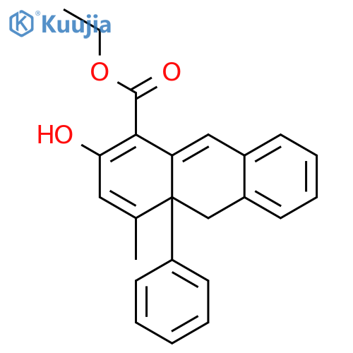 1-Anthracenecarboxylic acid,4a,10-dihydro-2-hydroxy-4-methyl-4a-phenyl-, ethyl ester structure