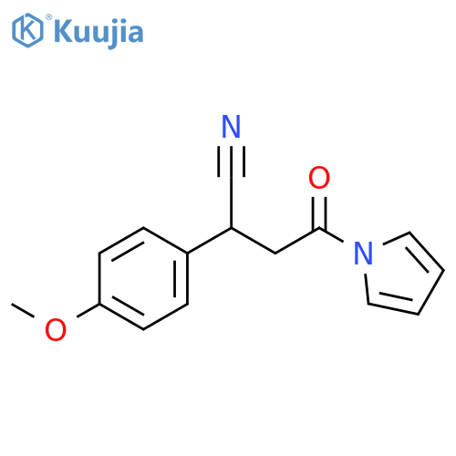 1H-Pyrrole, 1-[(3S)-3-cyano-3-(4-methoxyphenyl)-1-oxopropyl]- structure