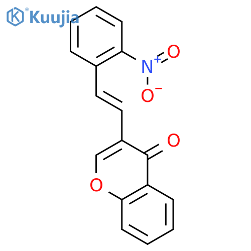 4H-1-Benzopyran-4-one, 3-[(1E)-2-(2-nitrophenyl)ethenyl]- structure