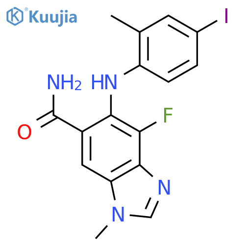 1H-Benzimidazole-6-carboxamide,4-fluoro-5-[(4-iodo-2-methylphenyl)amino]-1-methyl- structure