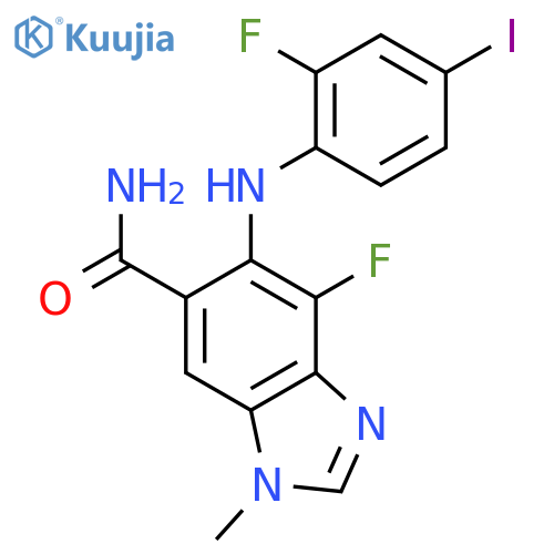 1H-Benzimidazole-6-carboxamide,4-fluoro-5-[(2-fluoro-4-iodophenyl)amino]-1-methyl- structure