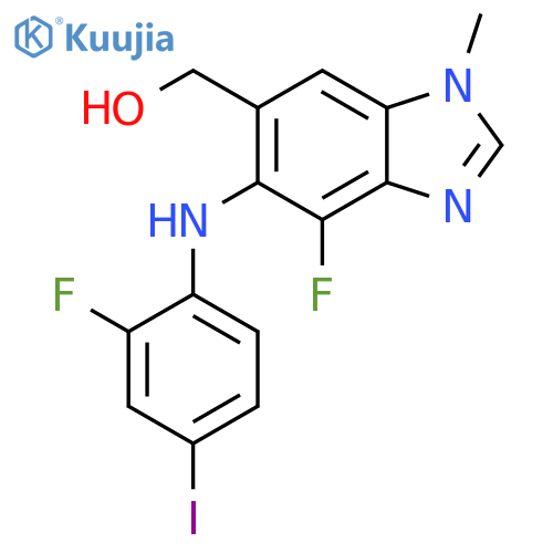 1H-Benzimidazole-6-methanol,4-fluoro-5-[(2-fluoro-4-iodophenyl)amino]-1-methyl- structure
