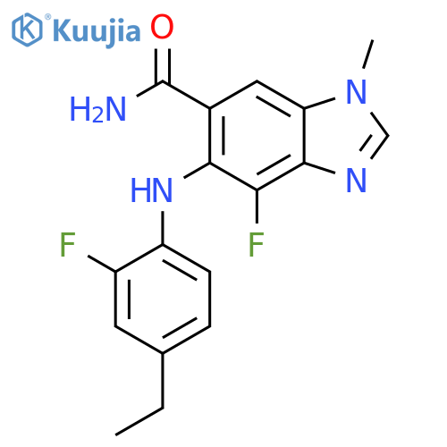 1H-Benzimidazole-6-carboxamide,5-[(4-ethyl-2-fluorophenyl)amino]-4-fluoro-1-methyl- structure
