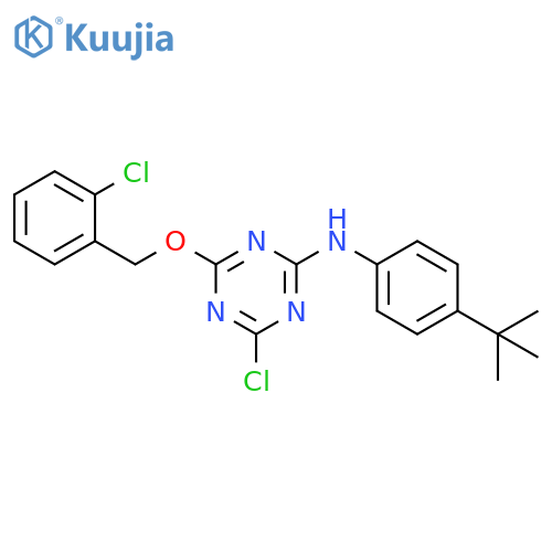1,3,5-Triazin-2-amine,4-chloro-6-[(2-chlorophenyl)methoxy]-N-[4-(1,1-dimethylethyl)phenyl]- structure