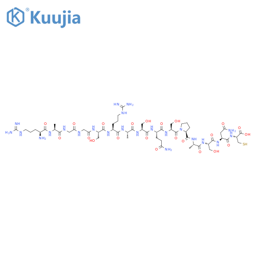 L-Cysteine,L-arginyl-L-alanylglycylglycyl-L-seryl-L-arginyl-L-alanyl-L-seryl-L-glutaminyl-L-seryl-L-prolyl-L-alanyl-L-seryl-L-asparaginyl- structure