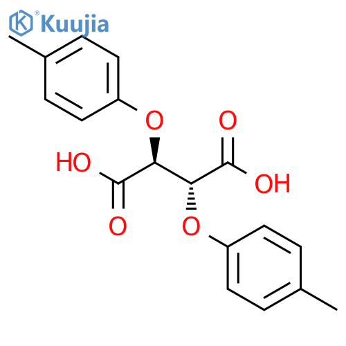 Butanedioic acid, 2,3-bis(4-methylphenoxy)-, (2R,3S)-rel- structure