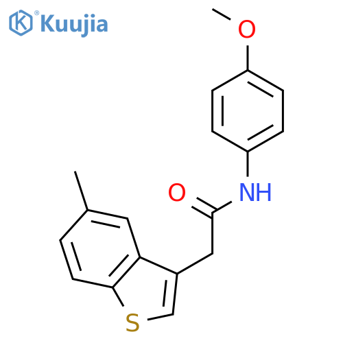 Benzo[b]thiophene-3-acetamide, N-(4-methoxyphenyl)-5-methyl- structure