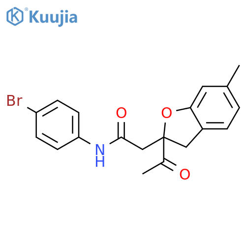 3-BENZOFURANACETAMIDE, 2-ACETYL-N-(4-BROMOPHENYL)-6-METHYL- structure