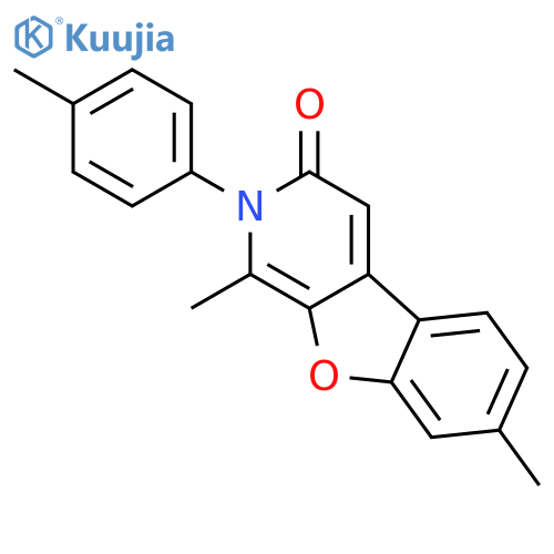 Benzofuro[2,3-c]pyridin-3(2H)-one, 1,7-dimethyl-2-(4-methylphenyl)- structure