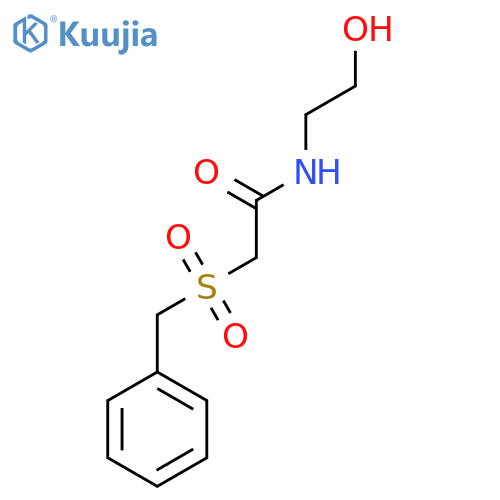 Acetamide, N-(2-hydroxyethyl)-2-[(phenylmethyl)sulfonyl]- structure