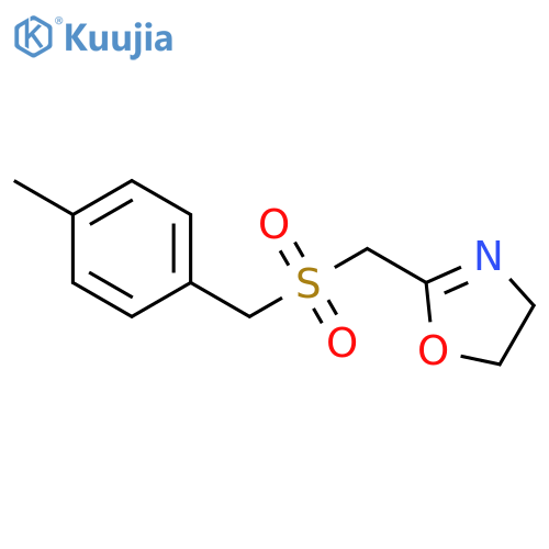 Oxazole, 4,5-dihydro-2-[[[(4-methylphenyl)methyl]sulfonyl]methyl]- structure