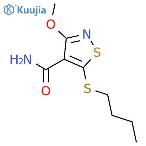 4-Isothiazolecarboxamide, 5-(butylthio)-3-methoxy- structure