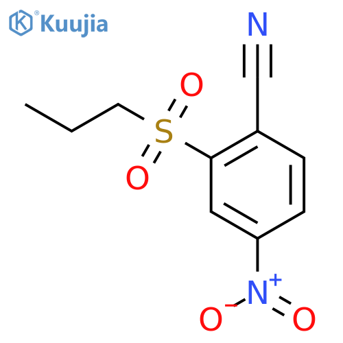 Benzonitrile, 4-nitro-2-(propylsulfonyl)- structure