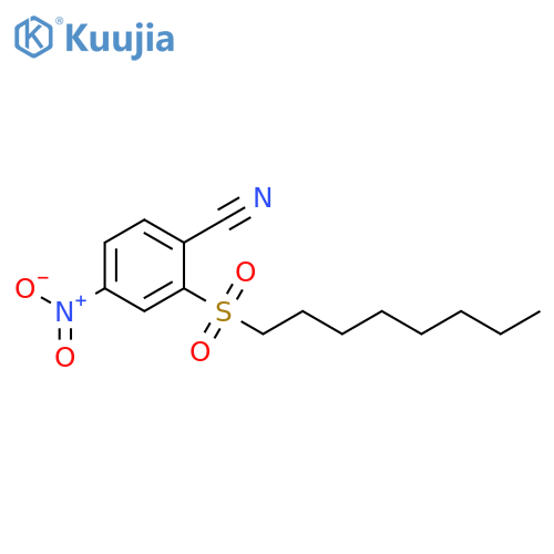 Benzonitrile, 4-nitro-2-(octylsulfonyl)- structure