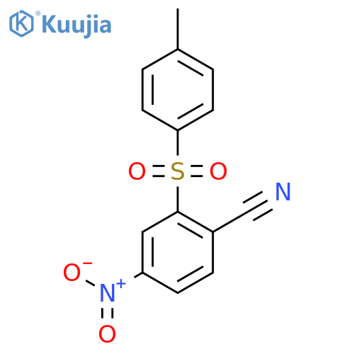 Benzonitrile, 2-[(4-methylphenyl)sulfonyl]-4-nitro- structure