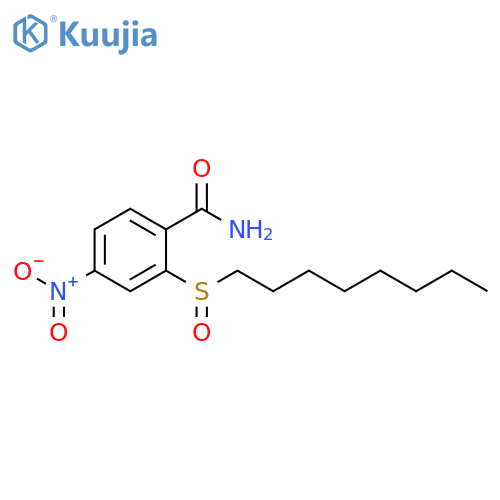 Benzamide, 4-nitro-2-(octylsulfinyl)- structure