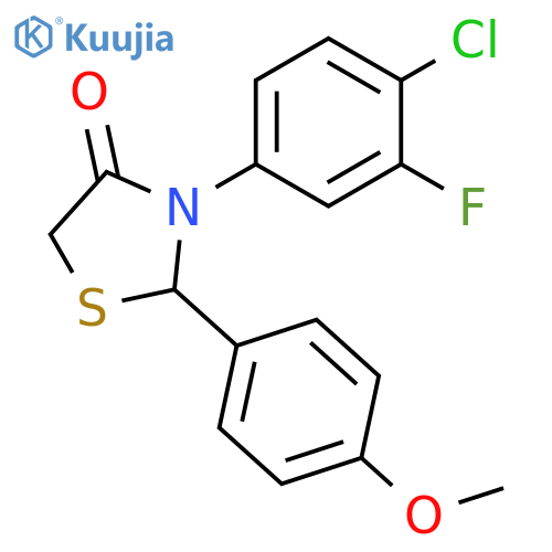 4-Thiazolidinone, 3-(4-chloro-3-fluorophenyl)-2-(4-methoxyphenyl)- structure