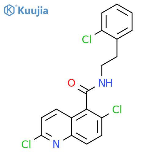 5-Quinolinecarboxamide, 2,6-dichloro-N-[2-(2-chlorophenyl)ethyl]- structure