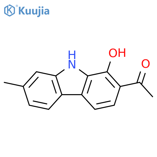 Ethanone, 1-(1-hydroxy-7-methyl-9H-carbazol-2-yl)- structure