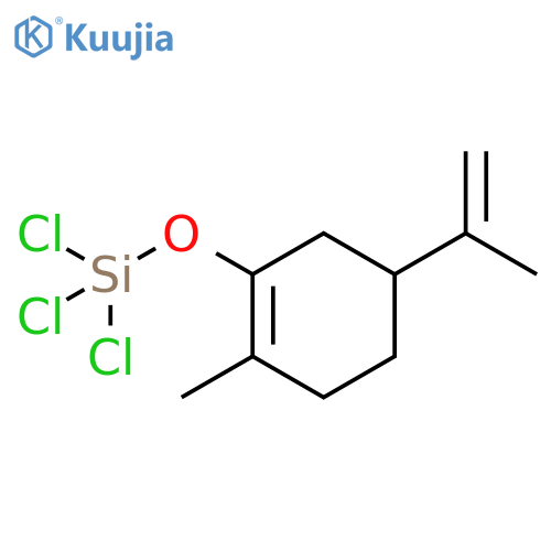 Silane, trichloro[[2-methyl-5-(1-methylethenyl)-1-cyclohexen-1-yl]oxy]- structure