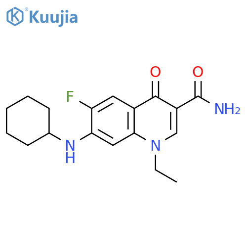 3-Quinolinecarboxamide,7-(cyclohexylamino)-1-ethyl-6-fluoro-1,4-dihydro-4-oxo- structure