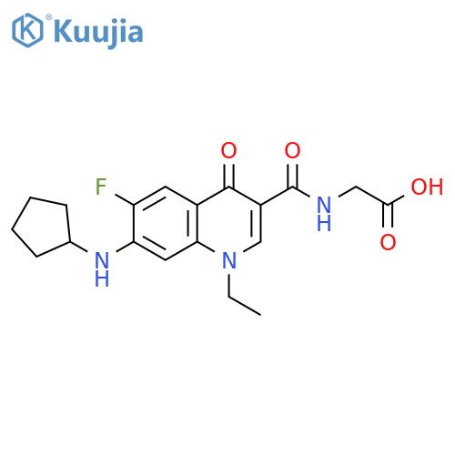 Glycine,N-[[7-(cyclopentylamino)-1-ethyl-6-fluoro-1,4-dihydro-4-oxo-3-quinolinyl]carbonyl]- structure