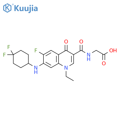 Glycine,N-[[7-[(4,4-difluorocyclohexyl)amino]-1-ethyl-6-fluoro-1,4-dihydro-4-oxo-3-quinolinyl]carbonyl]- structure