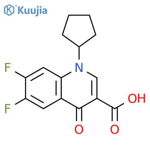 3-Quinolinecarboxylic acid,1-cyclopentyl-6,7-difluoro-1,4-dihydro-4-oxo- structure