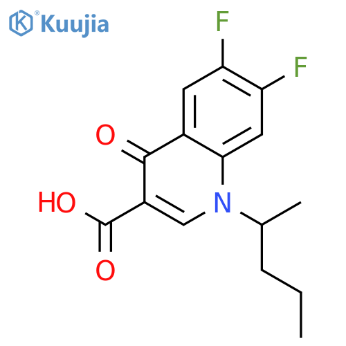 3-Quinolinecarboxylic acid,6,7-difluoro-1,4-dihydro-1-(1-methylbutyl)-4-oxo- structure