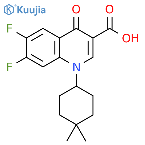 3-Quinolinecarboxylic acid,1-(4,4-dimethylcyclohexyl)-6,7-difluoro-1,4-dihydro-4-oxo- structure