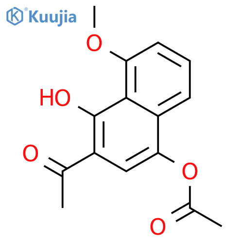 ETHANONE, 1-[4-(ACETYLOXY)-1-HYDROXY-8-METHOXY-2-NAPHTHALENYL]- structure