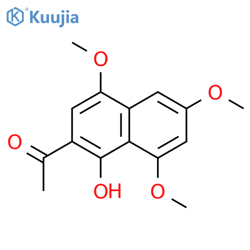 Ethanone, 1-(1-hydroxy-4,6,8-trimethoxy-2-naphthalenyl)- structure