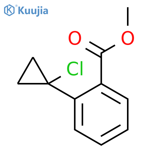 Benzoic acid, 2-(1-chlorocyclopropyl)-, methyl ester structure