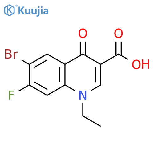 3-Quinolinecarboxylic acid, 6-bromo-1-ethyl-7-fluoro-1,4-dihydro-4-oxo- structure