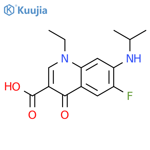 3-Quinolinecarboxylic acid,1-ethyl-6-fluoro-1,4-dihydro-7-[(1-methylethyl)amino]-4-oxo- structure