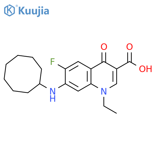 3-Quinolinecarboxylic acid,7-(cyclooctylamino)-1-ethyl-6-fluoro-1,4-dihydro-4-oxo- structure
