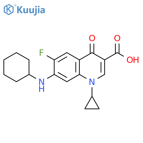 3-Quinolinecarboxylic acid,7-(cyclohexylamino)-1-cyclopropyl-6-fluoro-1,4-dihydro-4-oxo- structure