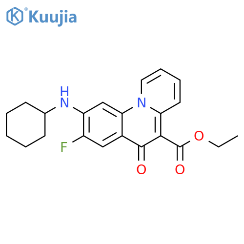 6H-Benzo[c]quinolizine-5-carboxylic acid,9-(cyclohexylamino)-8-fluoro-6-oxo-, ethyl ester structure
