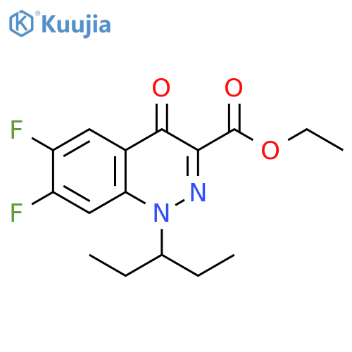 3-Cinnolinecarboxylic acid,1-(1-ethylpropyl)-6,7-difluoro-1,4-dihydro-4-oxo-, ethyl ester structure