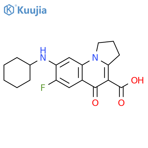 Pyrrolo[1,2-a]quinoline-4-carboxylic acid,8-(cyclohexylamino)-7-fluoro-1,2,3,5-tetrahydro-5-oxo- structure