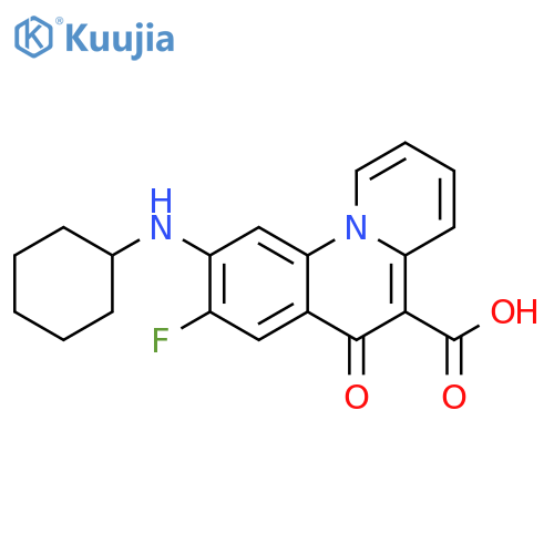 6H-Benzo[c]quinolizine-5-carboxylic acid,9-(cyclohexylamino)-8-fluoro-6-oxo- structure