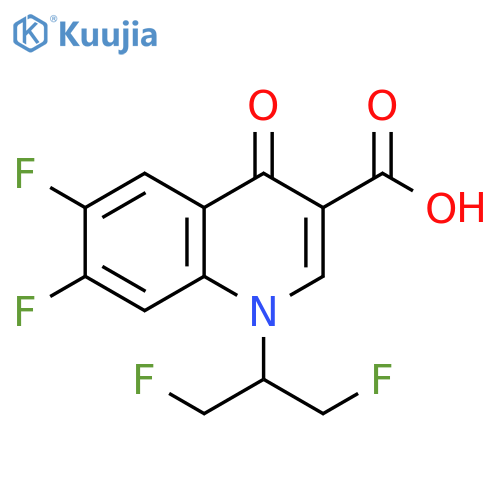 3-Quinolinecarboxylic acid,6,7-difluoro-1-[2-fluoro-1-(fluoromethyl)ethyl]-1,4-dihydro-4-oxo- structure